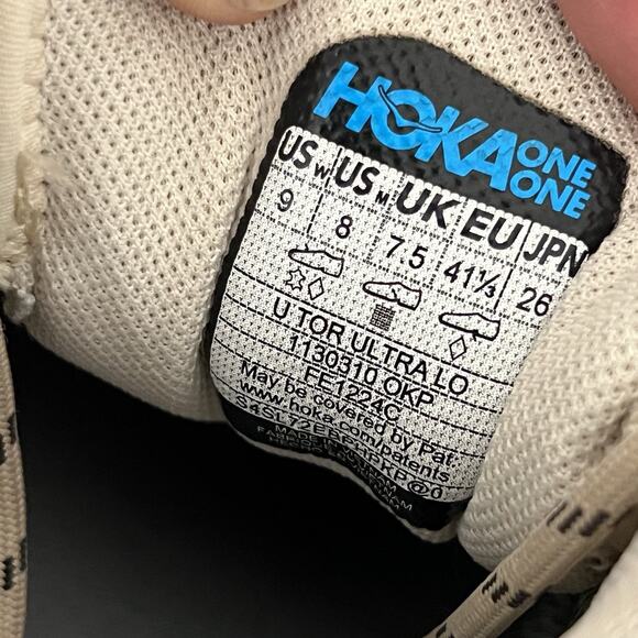 Hoka One One Mens Size 8/Womens 9 Beige Comfort Sneaker Outdoor Hiking Shoes main image 4